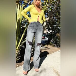 AFRM jeans oden gray wash NWT
